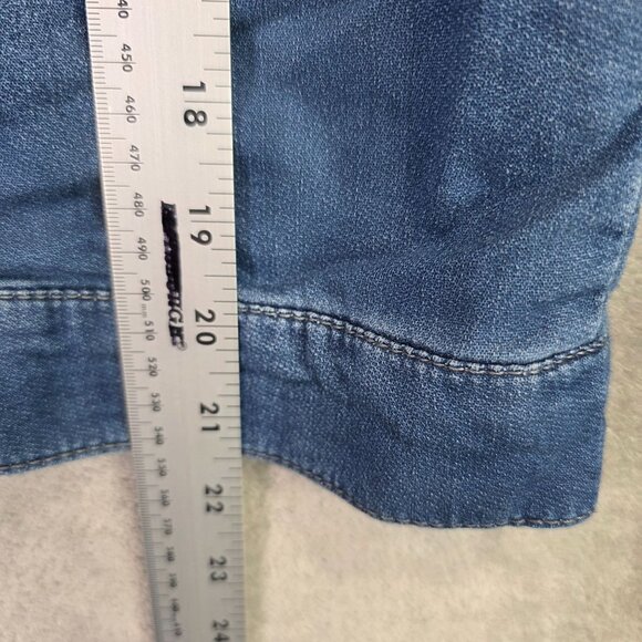 Womens Buffalo David Bitton Blue Denim Jean Jacket Button Down Long Sleeve M - Picture 6 of 8